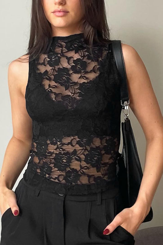 Fitted Tie Front Cami Knit Top