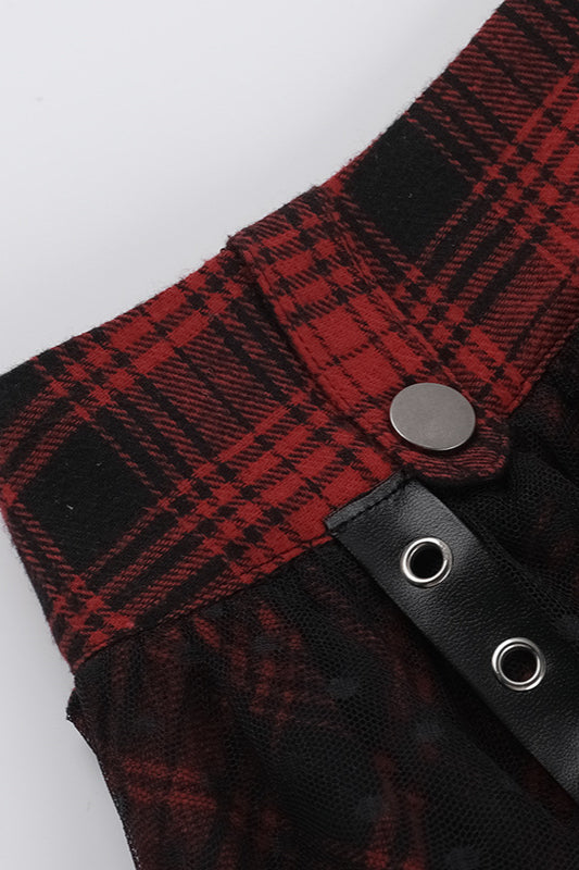 Asymmetrical Gothic Tulle Layered Skirt