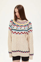 Vintage Crew Neck Knitted Sweater