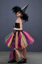 Colorful Witch Tutu Kid Halloween Costume