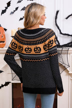 Halloween Retro Dot Knit Sweater