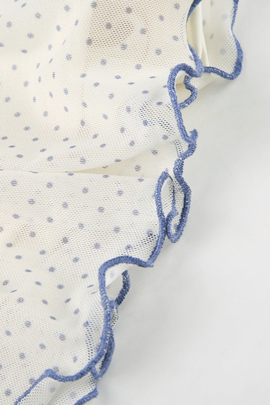 Retro Polka Dot Tie Mini Skirt