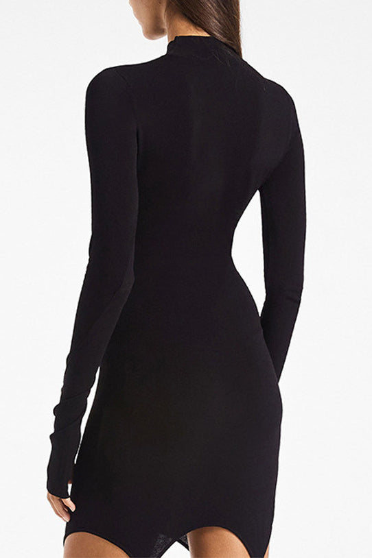 Sexy Slim Dress Thigh-High Stockings Two Pieces Set