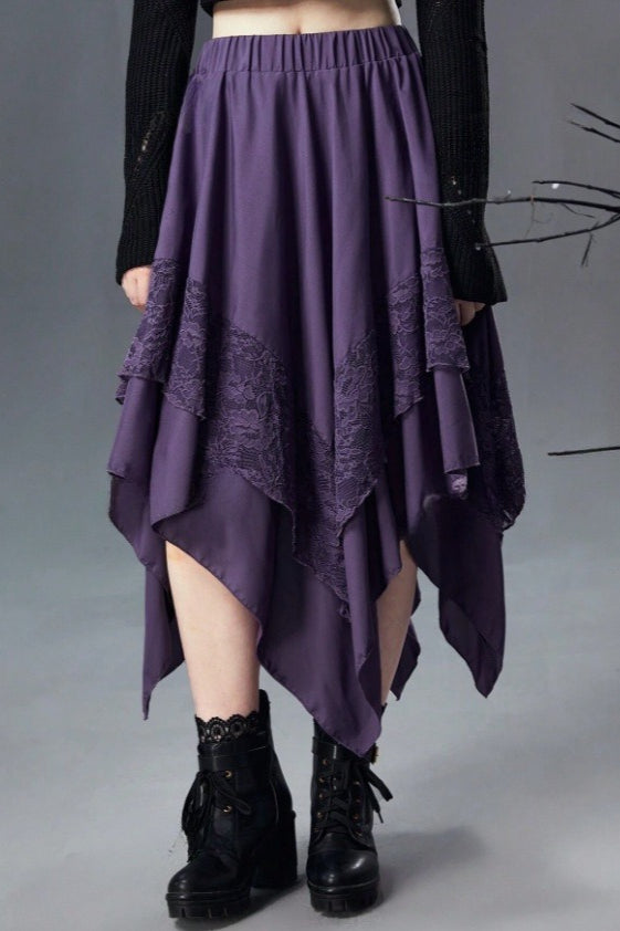 Halloween Gothic Punk Lace Skirt