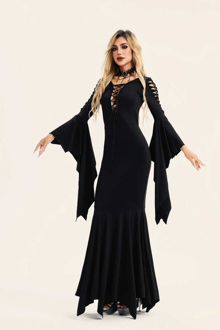 Gothic Vampire Bat Halloween Dress