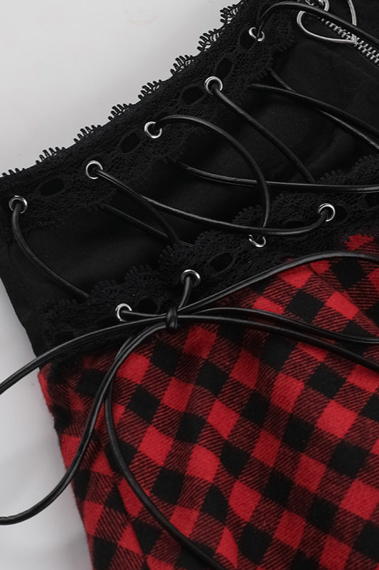 Gothic Vibe Layered Panel Skirt