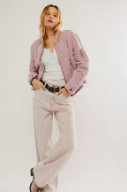 Vintage Urban Casual Quilted Stand-Collar Coat