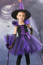 Witch Tulle Dress Kid Halloween Costume