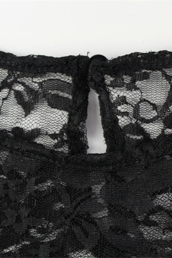 Sheer Lace Slim Street Knit Top