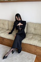 Spider Web Cutout Halloween Dress