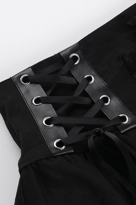 Gothic Cross Charm Mini Skirt