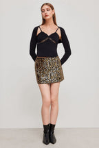 Retro Chic Leopard Pencil Skirt