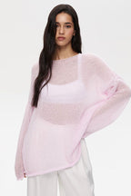 Lightweight See Through Knit Blouse