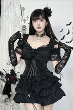 Dark Gothic Strap Detail Blouse