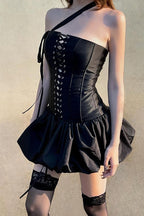 One Shoulder Peplum Bodycon Mini Dress