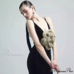 3D Blooming Open-Backed Silk Prom Dress