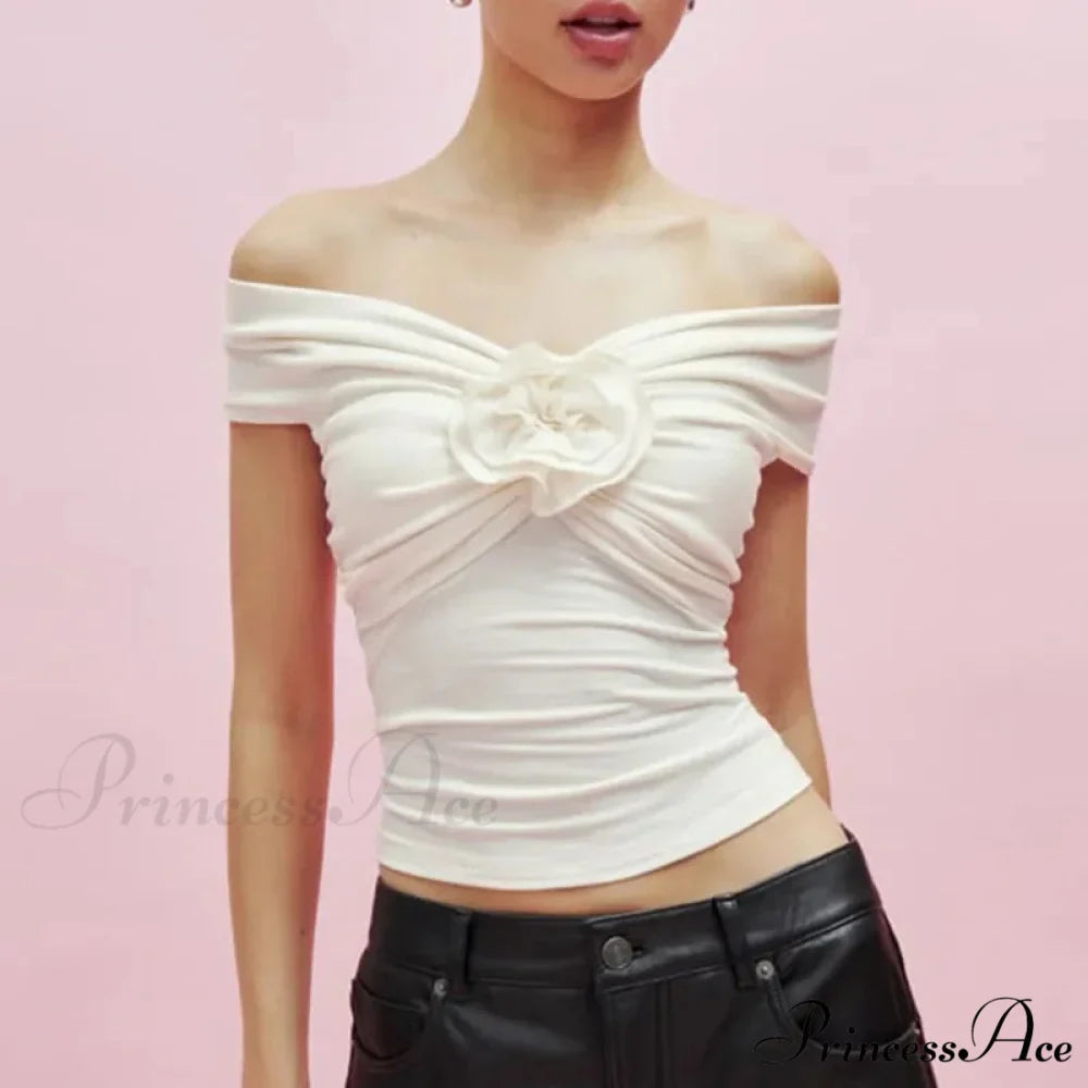 3D Blossom Difference Midriff Top