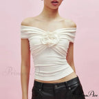 3D Blossom Difference Midriff Top