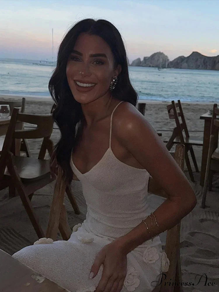 3D Blossom V-neck Open-Back Lace-Up Maxi Floral Gown