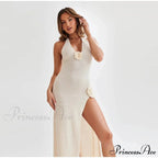 3D Blossom V-neck Open-Back Lace-Up Maxi Floral Gown