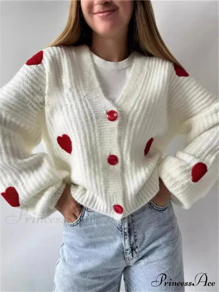3D Heart Patchwork Valentine's Day Sweater