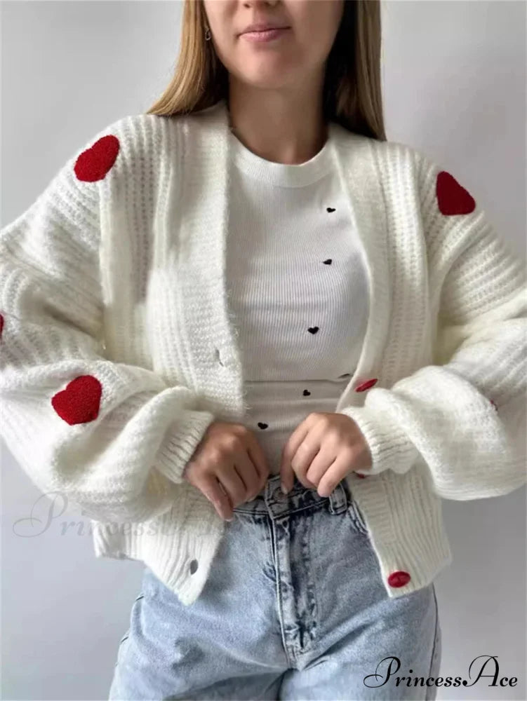 3D Heart Patchwork Valentine's Day Sweater