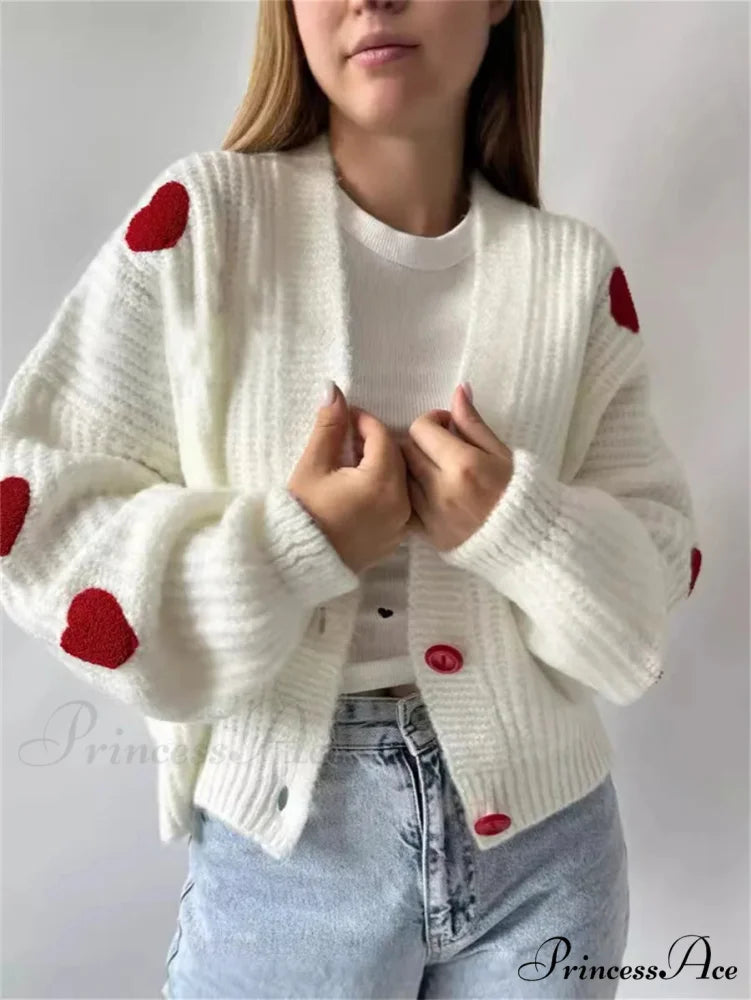3D Heart Patchwork Valentine's Day Sweater