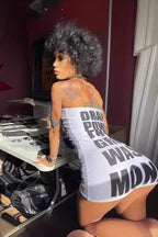 Y2K Strapless White Mini Dress