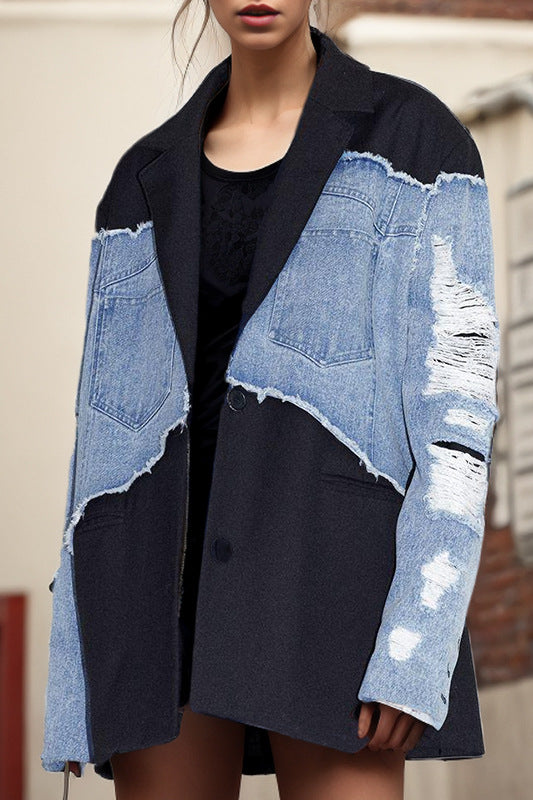 Loose Fit Summer Denim Coat