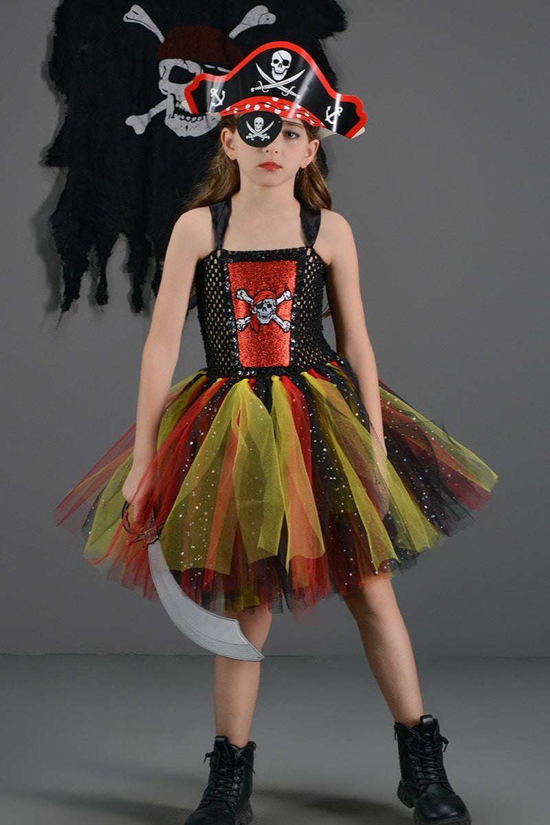 Pirate Girl Tutu Dress Kid Halloween Costume
