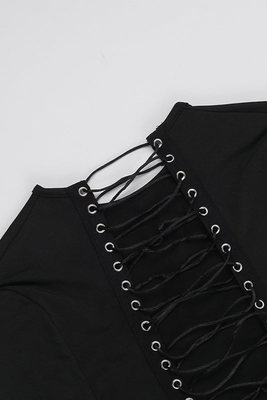 Reversible Tie Bodycon Mini Dress