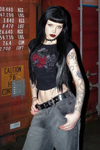 Gothic Skull Rhinestone T-Shirt