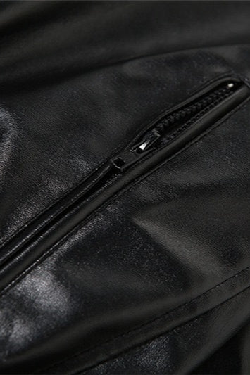 Trendy Cropped Moto Hoodie Coat