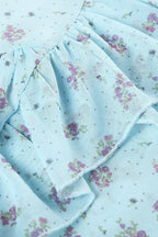 Floral Mesh Low-Waist Asymmetrical Skirt