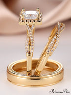 3pcs/set Cubic Zirconia Decor Ring