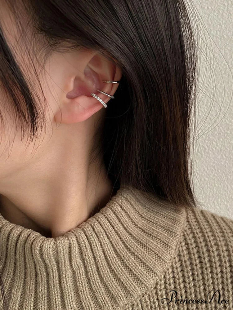 3pcs/set Fashion Zinc Alloy Textured Earrings