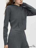 4.1% Wool  Brief Hooded  Stylish Knitwear Sweater