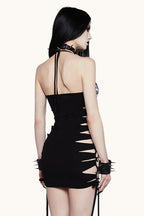 Sexy Cutout Backless Skull Print Mini Dress