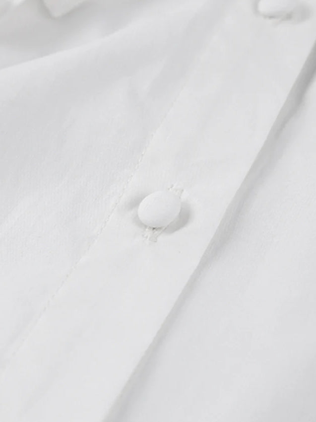 Loose Cotton Babydoll Blouse