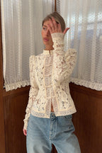 Vintage Lace Button Blouse
