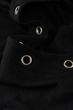 Dark Aesthetic Print Hole Hoodie