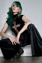 Halloween Cross Crop T-Shirt