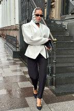 Vintage Wool Blend Belted Waist Coat