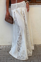 Boho Lace Patchwork Maxi Skirt