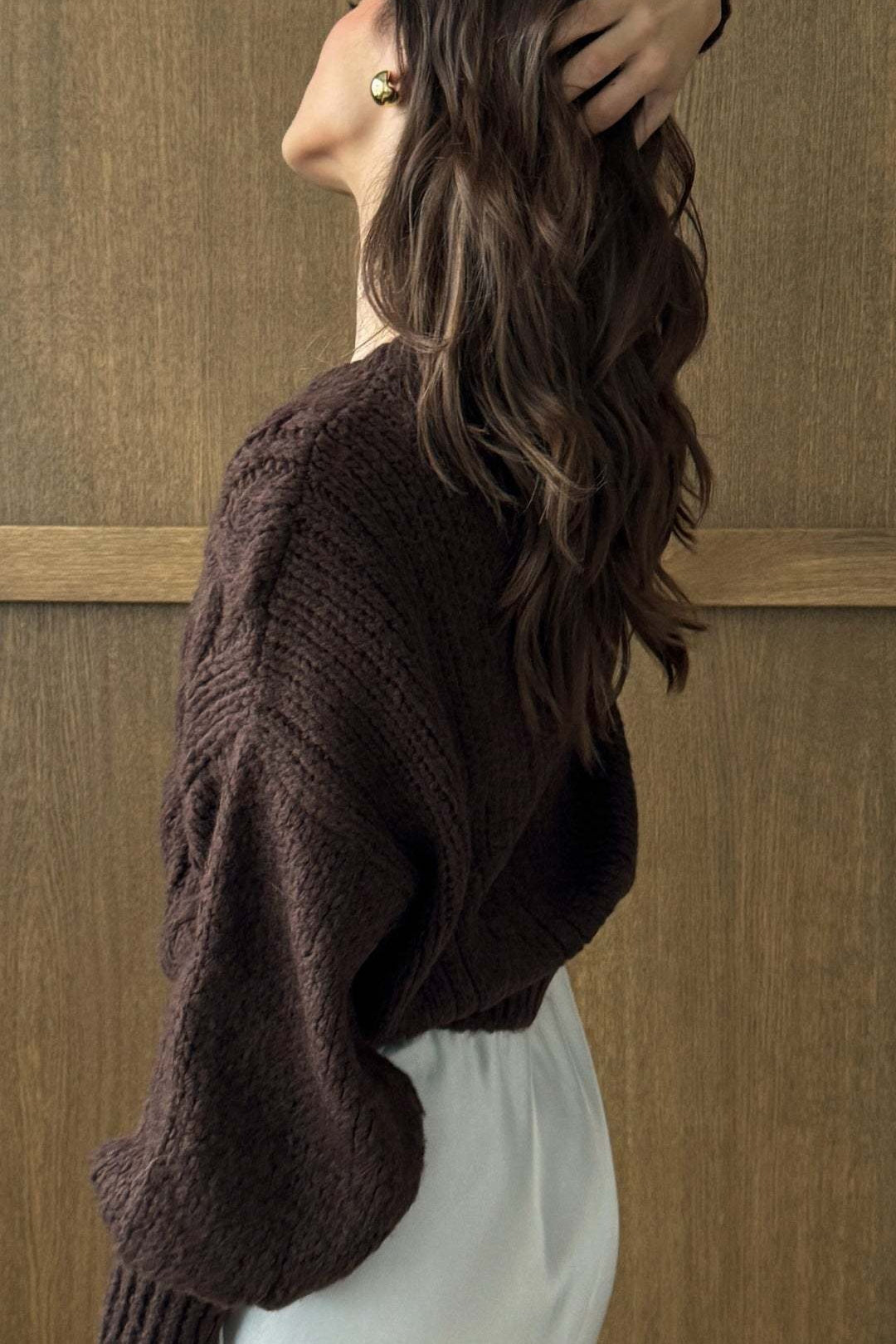 Vintage Cable Knit Crewneck Sweater