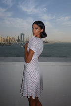 Polka Dot Bow-Detail Mini Dress