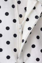 Polka Dot Drawstring Top Two Pieces Set