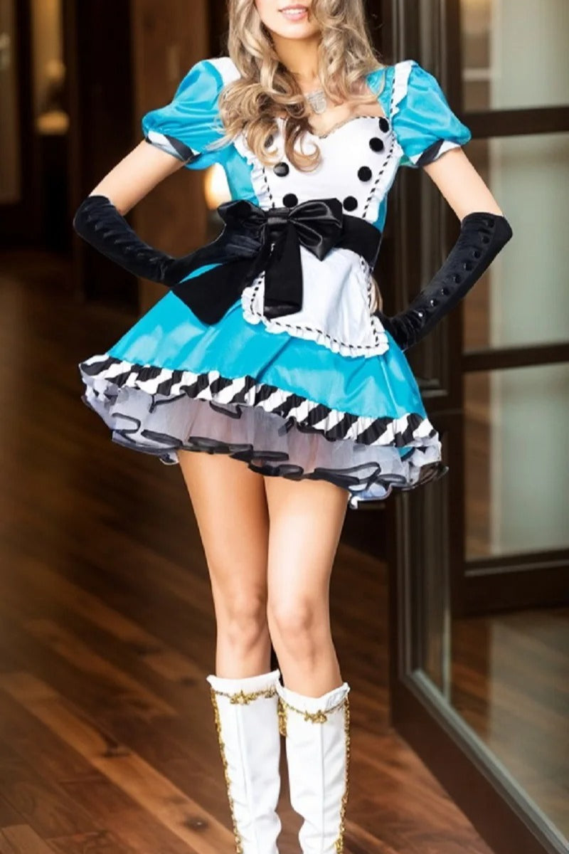 Blue White Alice Halloween Costume