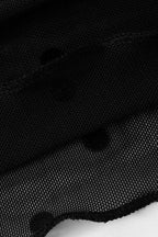 Deep V Lace Polka Dot Blouse