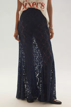 Lace Hollow Out Long Skirt